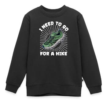 Déclaration de randonnée Randonnées Randonnées en montagne - Sweat Premium enfant bio - noir - Devant - AI Model Kid Female (0cm)