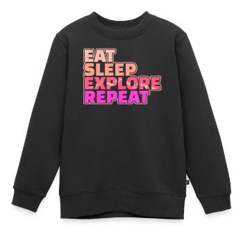 Déclaration de randonnée alpiniste - Sweat Premium enfant bio - noir - Devant - AI Model Kid Female (0cm)