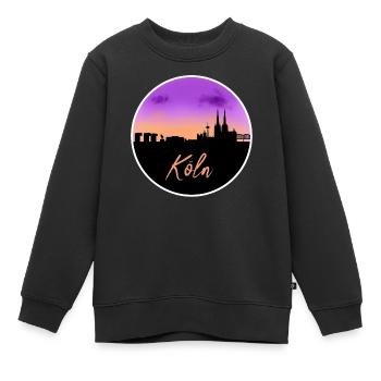 Cologne Fine Skyline - Sweat Premium enfant bio - noir - Devant - AI Model Kid Female (0cm)