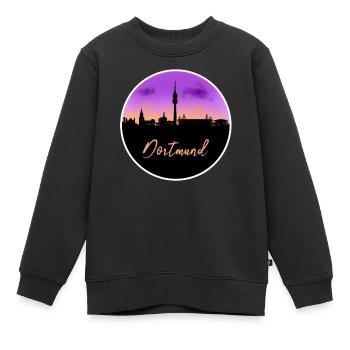 Dortmund Fine Skyline - Sweat Premium enfant bio - noir - Devant - AI Model Kid Female (0cm)