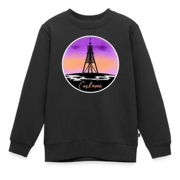 Cuxhaven Fine Skyline - Kinder Premium Organic Sweatshirt - Schwarz - Vorne - AI Model Kid Female (0cm)