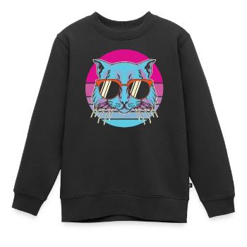 Katze, Katze also, ich liebe Katzen - Kinder Premium Organic Sweatshirt - Schwarz - Vorne - AI Model Kid Female (0cm)