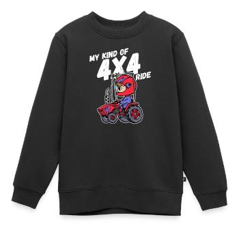 Traktor Jungbauer Landleben Statement Fahrzeug - Kinder Premium Organic Sweatshirt - Schwarz - Vorne - AI Model Kid Female (0cm)