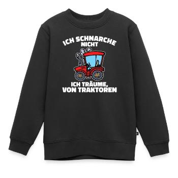 Biobauer Kraftfahrzeug Schlepper Traktor Statement - Kinder Premium Organic Sweatshirt - Schwarz - Vorne - AI Model Kid Female (0cm)