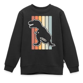 T Rex - Kids Premium Organic Sweatshirt - black - Front - AI Model Kid Female (0cm)