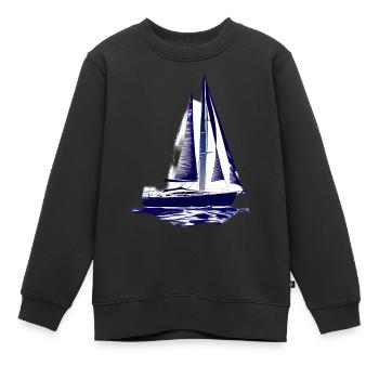 voilier voilier voilier voilier voilier voilier - Sweat Premium enfant bio - noir - Devant - AI Model Kid Female (0cm)