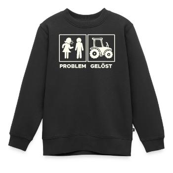 Landwirtschaft Traktor Feld Landleben Statement - Kinder Premium Organic Sweatshirt - Schwarz - Vorne - AI Model Kid Female (0cm)