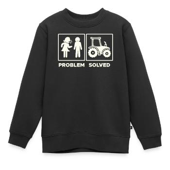 Déclaration du tracteur Véhicules utilitaires Agriculture de véhicules - Sweat Premium enfant bio - noir - Devant - AI Model Kid Female (0cm)