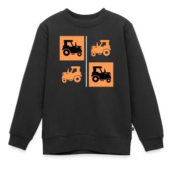 Ackerbau Landwirtschaft Schlepper Traktor Bauer - Kinder Premium Organic Sweatshirt - Schwarz - Vorne - AI Model Kid Female (0cm)