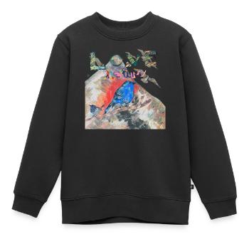 LIEBE DIE NATUR - Kinder Premium Organic Sweatshirt - Schwarz - Vorne - AI Model Kid Female (0cm)