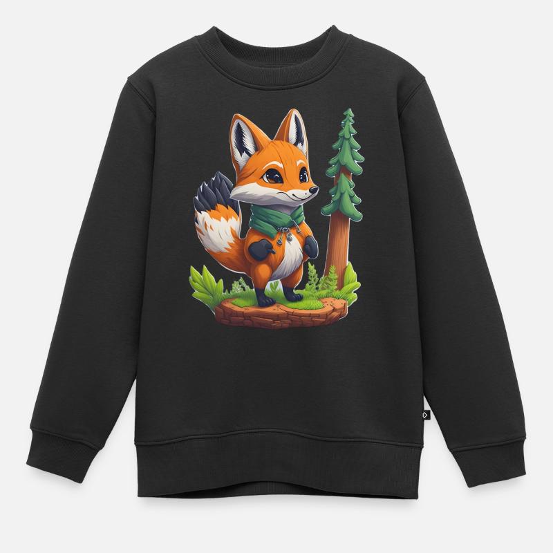Small tortoiseshell - Kids Premium Organic Sweatshirt - black