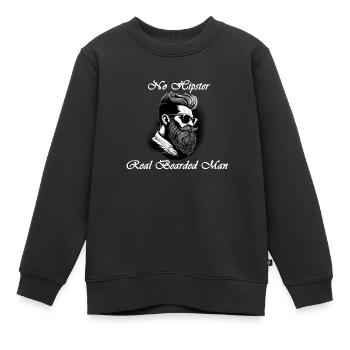 pas de blanc hipster - Sweat Premium enfant bio - noir - Devant - AI Model Kid Female (0cm)