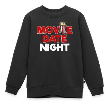 Popcorn Statement Movies Kino Nacht Streaming - Kinder Premium Organic Sweatshirt - Schwarz - Vorne - AI Model Kid Female (0cm)