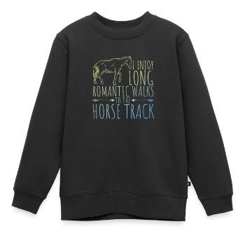 courses de chevaux - Sweat Premium enfant bio - noir - Devant - AI Model Kid Female (0cm)