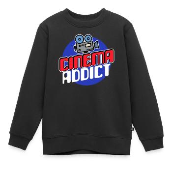 Films, Appareil photo, Déclaration, Théâtre, Soirée cinéma, Films - Sweat Premium enfant bio - noir - Devant - AI Model Kid Female (0cm)