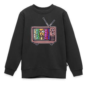 Fernsehabend Streaming Theater Movies Fernsehen - Kinder Premium Organic Sweatshirt - Schwarz - Vorne - AI Model Kid Female (0cm)