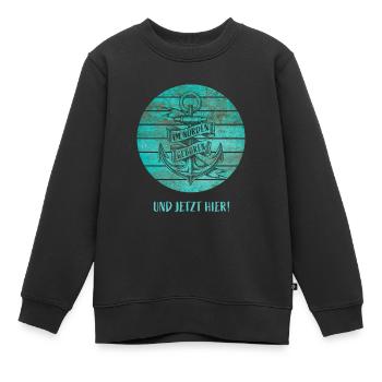 Im Norden geboren und jetzt hier - Kinder Premium Organic Sweatshirt - Schwarz - Vorne - AI Model Kid Female (0cm)
