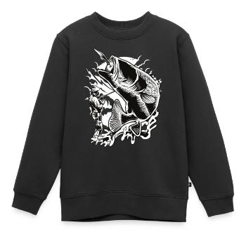 Wassersport - Kinder Premium Organic Sweatshirt - Schwarz - Vorne - AI Model Kid Female (0cm)