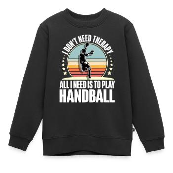 Handball Handballer - Kinder Premium Organic Sweatshirt - Schwarz - Vorne - AI Model Kid Female (0cm)