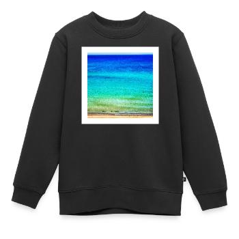 Mer - Sweat Premium enfant bio - noir - Devant - AI Model Kid Female (0cm)