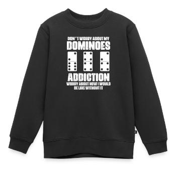 Domino Design - Kinder Premium Organic Sweatshirt - Schwarz - Vorne - AI Model Kid Female (0cm)