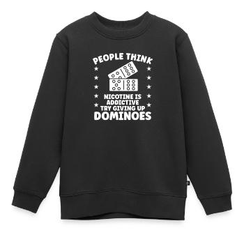 Domino Design - Kinder Premium Organic Sweatshirt - Schwarz - Vorne - AI Model Kid Female (0cm)