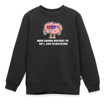 Binge Watching Serien Kino Movies Statement Filme - Kinder Premium Organic Sweatshirt - Schwarz - Vorne - AI Model Kid Female (0cm)