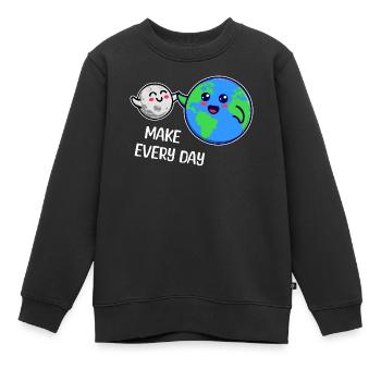Déclaration de la Terre Mère Environnement respectueux de l’environnement - Sweat Premium enfant bio - noir - Devant - AI Model Kid Female (0cm)