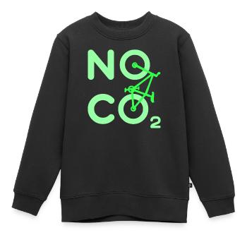 Umweltschützer Co2 Umwelt Statement Erde Natur - Kinder Premium Organic Sweatshirt - Schwarz - Vorne - AI Model Kid Female (0cm)