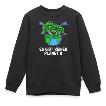 Baum Planet Erde Statement Umwelt Umweltfreundlich - Kinder Premium Organic Sweatshirt - Schwarz - Vorne - AI Model Kid Female (0cm)