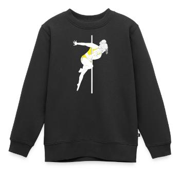 Pole Fitness Gelb Bikini Silhouette - Kinder Premium Organic Sweatshirt - Schwarz - Vorne - AI Model Kid Female (0cm)