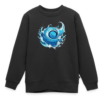 Elementares Wasser - Kinder Premium Organic Sweatshirt - Schwarz - Vorne - AI Model Kid Female (0cm)