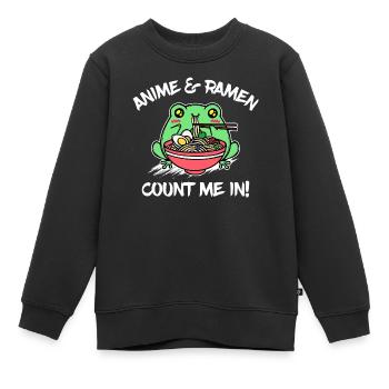 Anime Ramen Japan Statement Zeichentrick Comic - Kinder Premium Organic Sweatshirt - Schwarz - Vorne - AI Model Kid Female (0cm)
