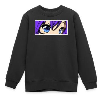 Comic Zeichentrick Manga Japan Anime Animation - Kinder Premium Organic Sweatshirt - Schwarz - Vorne - AI Model Kid Female (0cm)