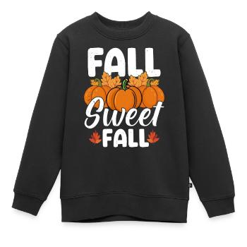 Automne - Sweat Premium enfant bio - noir - Devant - AI Model Kid Female (0cm)