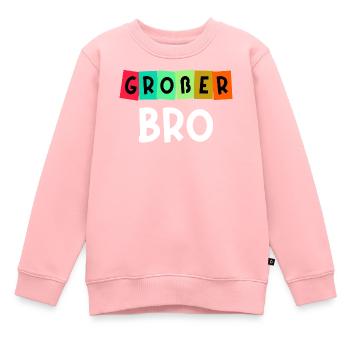 Geschwister Großer Bruder Spruch Bruderherz - Kinder Premium Organic Sweatshirt - Rosa - Vorne - AI Model Kid Female (0cm)