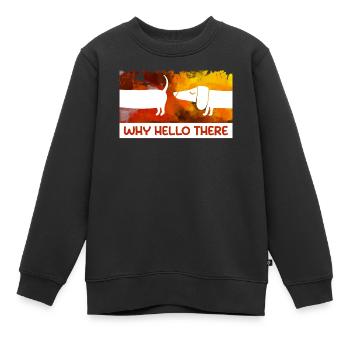 Tiere Statement Haustiere Kuscheltier Hund - Kinder Premium Organic Sweatshirt - Schwarz - Vorne - AI Model Kid Female (0cm)