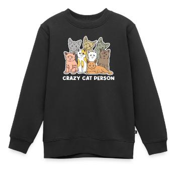 Katze Statement Kuscheltier Haustiere Heimtier - Kinder Premium Organic Sweatshirt - Schwarz - Vorne - AI Model Kid Female (0cm)