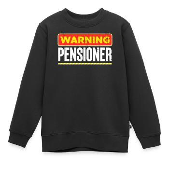 Pensionär Pensionierung Statement Ruhestand Senior - Kinder Premium Organic Sweatshirt - Schwarz - Vorne - AI Model Kid Female (0cm)