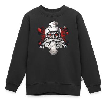 BAD SANTA - Kinder Premium Organic Sweatshirt - Schwarz - Vorne - AI Model Kid Female (0cm)