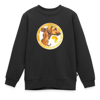 Rhodesian Ridgeback - Sweat Premium enfant bio - noir - Devant - AI Model Kid Female (0cm)