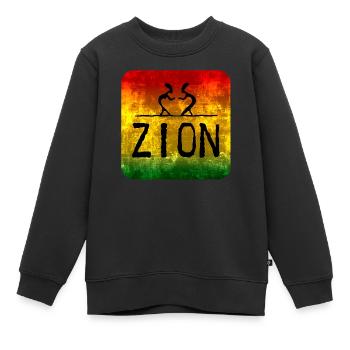 Raggae Zion - Sweat Premium enfant bio - noir - Devant - AI Model Kid Female (0cm)