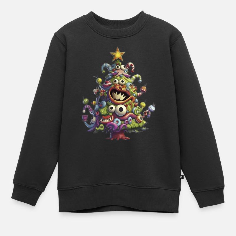 Arbre de Noël Arbre de Noël Arbre de Noël - Sweat Premium enfant bio - noir