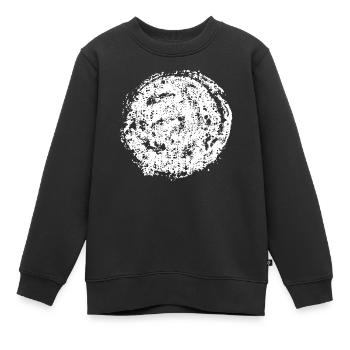 Cercle | L’art | Lune - Sweat Premium enfant bio - noir - Devant - AI Model Kid Female (0cm)