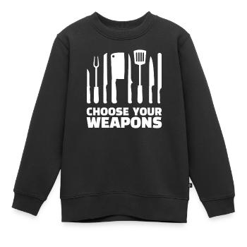 Chefkoch Statement Karriere Workaholic Job Arbeit - Kinder Premium Organic Sweatshirt - Schwarz - Vorne - AI Model Kid Female (0cm)