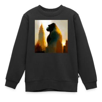 Gorilla 02 - Kinder Premium Organic Sweatshirt - Schwarz - Vorne - AI Model Kid Female (0cm)