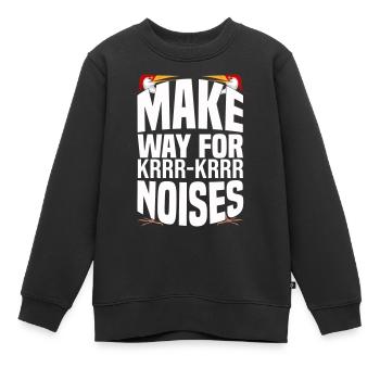 Kanadischer Kranich - Kinder Premium Organic Sweatshirt - Schwarz - Vorne - AI Model Kid Female (0cm)