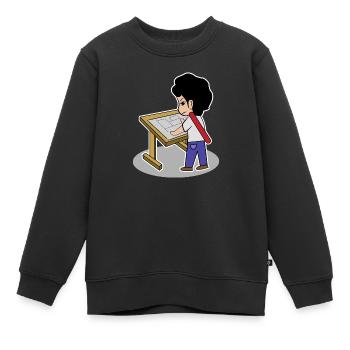 Travail Bourreau de travail Architecte Manager Emploi Carrière - Sweat Premium enfant bio - noir - Devant - AI Model Kid Female (0cm)