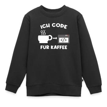 Workaholic Job Coder Karriere Erfolg Statement - Kinder Premium Organic Sweatshirt - Schwarz - Vorne - AI Model Kid Female (0cm)