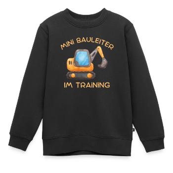 Bauleiter im Training - Kinder Premium Organic Sweatshirt - Schwarz - Vorne - AI Model Kid Female (0cm)